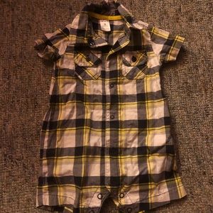 Kids plaid romper